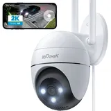 2K Überwachungskamera Aussen wlan ptz Outdoor ip Kamera überwachung außen WiFi Dome Camera mit Farbiger Nachsicht Bewegungserkennung,Mensch