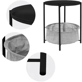 ML-Design Beistelltisch Schwarz Metall 46 x 51 cm