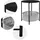 ML-Design Beistelltisch Schwarz Metall 46 x 51 cm