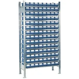 NORDWEST Handel AG Lager Steckregal H2000xB1000xT300mm Anbauregal 14 Stahlböden 112 x 1