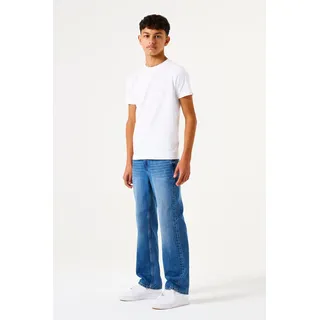 Straight-Jeans GARCIA "Ilyano", Kinder, Gr. 164, N-Gr, blau (m. used), Denim/Jeans, Obermaterial: 100% Baumwolle, straight fit, Jeans Straight-Jeans