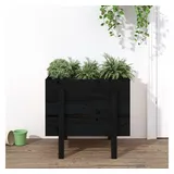 furnicato Pflanzkübel 62 x 50 x 57 cm Schwarz