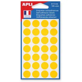 APLI agipa 111844 Markierungspunkte, Durchmesser: 15 mm, rund, gelb