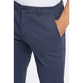 Lindbergh "Chino slim fit Herren, Gr. 30, Länge 32, blau (dk blau), Obermaterial: 98% Baumwolle, 2% Elasthan, unifarben, slim fit, Hosen