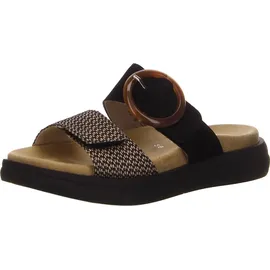 REMONTE Damen D2N51, Frauen Slipper,Pantoletten,Slip on,Freizeitschuhe,Schlupfschuhe,schluepfschuhe,Slides,Slip-ons,Mules,schwarz Kombi (03),36 EU - Schwarz - 36