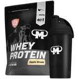 1kg Mammut Whey Protein Eiweißshake - Set inkl. Protein Shaker, Riegel, Powderbank oder Tasse (Apple Strudel, Gratis Mammut Shaker)