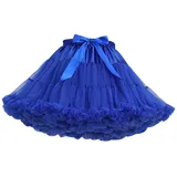 Tüllrock Damen Tutu Rock Tüll Röcke Tütü Petticoat Unterrock Tüllröcke Outfit Kurz Karneval Ballett Tutu Kostüm Erwachsene Tütüs Prinzessin Fasching 50er Rockabilly Tüllröckchen Party Hochzeit Saphir - 40