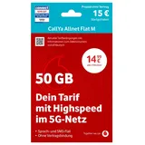 Vodafone Prepaid Prepaid CallYa M | 15 EUR Startguthaben | 1 Monat 50GB | 5G-Netz