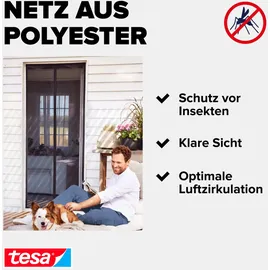 Tesa Insect Stop Magnetvorhang 90 x 210 cm Anthrazit