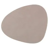 LINDDNA Tischset Nupo L Curve Leder Grau Hellgrau (Large)