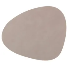 LINDDNA Tischset Nupo L Curve Leder Grau Hellgrau (Large)
