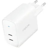 Logilink PA0282 USB Ladegerät 20 W 2x USB-C® USB PD Weiß Innenbereich USB Power Delivery (USB-PD)