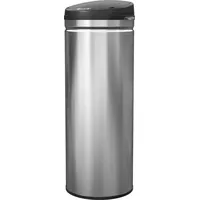 Berührungsloser Edelstahl-Mülleimer 50L mit Soft-Close: Sensor-Abfalleimer für Küche/Büro, hygienisch, silber