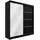 altdecor Schiebetürenschrank 200 cm 215 x 61 cm Schwarz