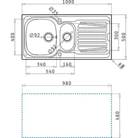 PYRAMIS SPARTA (100X50) 1 1/2B 1D Edelstahl Leinen