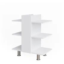 Vicco Waschbeckenunterschrank Fynn Weiß 60 x 70 cm mit 6 Ablagen