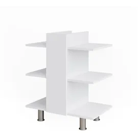 Vicco Waschbeckenunterschrank Fynn Weiß 60 x 70 cm mit 6 Ablagen