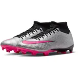 Nike Zoom Mercurial Superfly 9 Academy XXV FG/MG Fußballschuhe Senior, 44 EU, Silber Rosa Schwarz - 44 EU