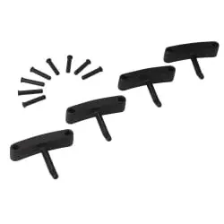 Vikan 4 x Haken, 8 x Stifte 10169 , Farbe: schwarz