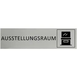 CombiCraft Aluminium Türschild Ausstellungsraum 165x45mm mit 3M-Tape
