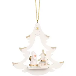 Christian Ulbricht Baumbehang Baum weiss mit Weihnachtsmann, Auslaufartikel
