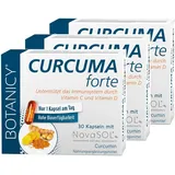 BOTANICY Curcuma forte 3er Pack - Flüssiges NovaSOL Curcumin plus Vitamine C und D - Hohe Bioverfügbarkeit, Hochdosiert, Hormonfrei - 90 Kurkuma Kapseln