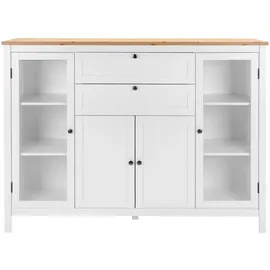 MID.YOU Highboard , weiß , Maße (cm): B: 160 H: 120 T: 40.0