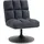 MCombo Drehsessel Stuhl modern, Cocktailsessel Loungesessel Relaxsessel Clubsessel für Wohnzimmer Schlafzimmer, Mikrofaser-stoff, 4812 (dunkelgrau)
