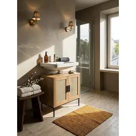 KADIMA DESIGN Waschbeckenunterschrank Eiche-Optik 60 x 60 x 40 cm Braun
