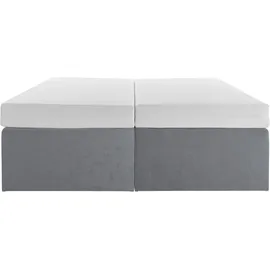 Westfalia Schlafkomfort Boxspringbett, grau, B:180cm L:200cm, Bezug Bett: Feinstrukturstoff (77% Polyester, 23%Viskose) oder Microfaser (100% Polyester);Bonnellfederkernmatratze: 100%Polyester;Kaltschaummatratze: 100% Polyester, Bezug abnehm- und waschbar bis 60C, WESTFALIA
