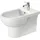 Duravit No.1 Standbidet, mit Überlauf, 1 Hahnloch, 365x650mm, Back to wall, weiß,
