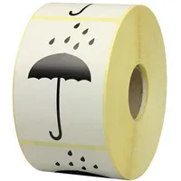 Denios Transpak - Hinweisetikett Maße 75x105mm Papier weiß Symbol