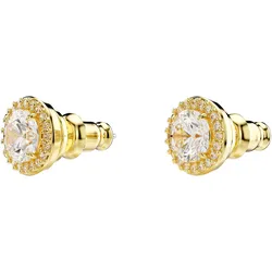 Paar Ohrstecker SWAROVSKI "Schmuck Geschenk Una Ohrringe, 5686637", gelb (gelbgoldfarben, metallfarben, kristallweiß, kristallweiß), Ohrringe, Damen, Metall, mit Swarovski Kristall