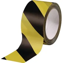 BURMANN Warnmarkierungsband PVC schwarz/gelb 66 m x 60 mm