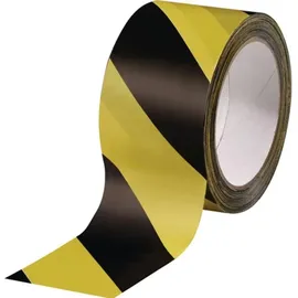 BURMANN Warnmarkierungsband PVC schwarz/gelb 66 m x 60 mm