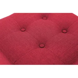 deluke Sitzhocker CELIS Stoff 45 x 46 x 45 cm Rot