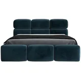 A&J MöbelLand MAROKO 140 x 200 cm H2 Blau