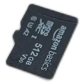 Amazon Basics MicroSDXC 512 GB, SD Adapter A2, U3, Lesegeschwindigkeit bis zu 100 hohe Kapazität