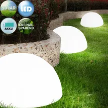 DEUBA Monzana® LED Wetterfest IP44 Dämmerungssensor Solar Kugel Hängend Weiß Garten Wand Leuchte Außenleuchte Balkon Deko - Weiß