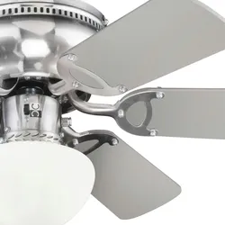 Globo Lighting Decken Ventilator Lampe Zugschalter Wohn Ess Zimmer Luft Kühler Leuchte graphit wenge Globo 0307WE