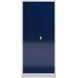 Classix Putzmittelschrank 80 x 38 x 180 cm Lichtgrau/Enzianblau