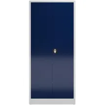 Classix Putzmittelschrank 80 x 38 x 180 cm Lichtgrau/Enzianblau