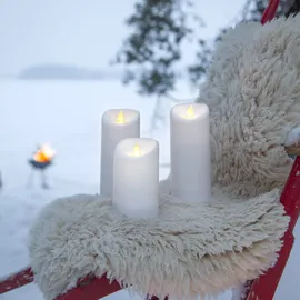 Star Trading M-Twinkle LED-Kerze 17,5 cm weiß