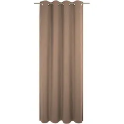 Vorhang WIRTH "Uni Collection", braun, B:142cm H:305cm, Baumwolle (Bio-Baumwolle), Gardinen, nach Maß