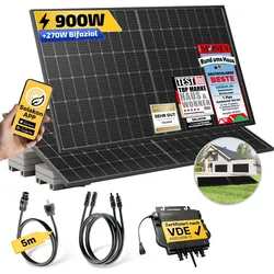 onLite: 900 Watt Balkonkraftwerk - 5m / Garten & Flachdach / ohne Speicher