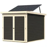 Karibu Fahrradgarage für 3 Räder mit Solarpaket - schwarz