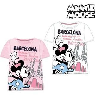 Kurzarm-T-Shirt für Kinder Barcelona Minnie Mouse 73847 Minnie Mouse Farbe: Weiß, Größe: 6 Jahre - Weiß