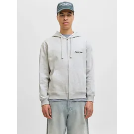 JACK & JONES Norrebro Kapuzensweatjacke Herren Hellgrau/Weiß L