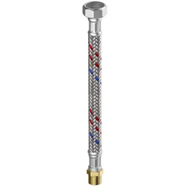 Flamco Meiflex Silikon-Panzerschlauch M5725.1134.100 1" x 1" IG/AG, 25 x 1000 mm, Edelstahlgeflecht