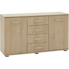 Priess Kombikommode Lindau 123 x 71 x 38 cm Braun